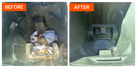 BIN CLEANING Before After